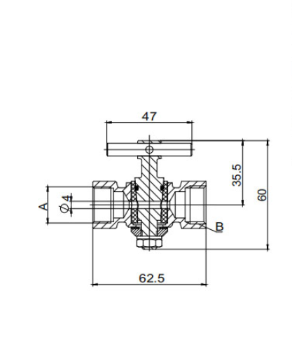 腾博tengbo9885官网黄铜旋塞阀851/852A结构图 腾博tengbo9885官网黄铜旋塞阀851/852A结构图