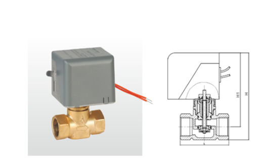 腾博tengbo9885官网黄铜电动二通阀结构图 腾博tengbo9885官网黄铜电动二通阀结构图