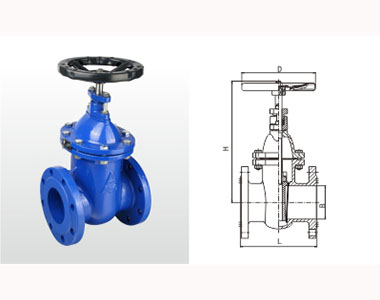 腾博tengbo9885官网铁制法兰暗杆闸阀结构图 腾博tengbo9885官网铁制法兰暗杆闸阀结构图