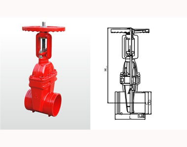 腾博tengbo9885官网沟槽式消防闸阀结构图 腾博tengbo9885官网沟槽式消防闸阀结构图