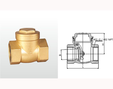 腾博tengbo9885官网黄铜止回阀401_402结构图 腾博tengbo9885官网黄铜止回阀401_402结构图