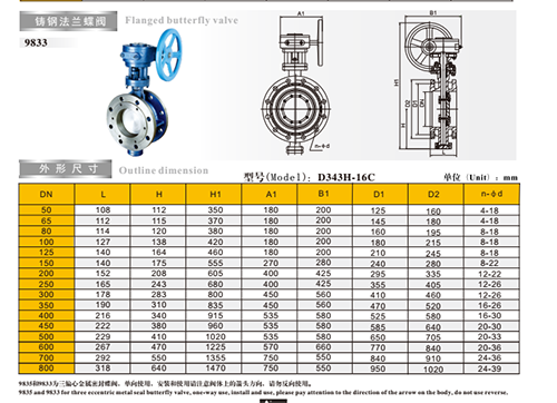 腾博tengbo9885官网硬密封法兰蝶阀链接尺寸图 腾博tengbo9885官网硬密封法兰蝶阀链接尺寸图