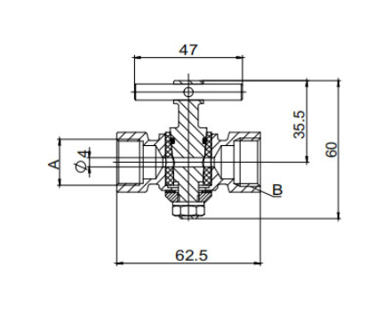 腾博tengbo9885官网黄铜旋塞阀结构图 腾博tengbo9885官网黄铜旋塞阀结构图