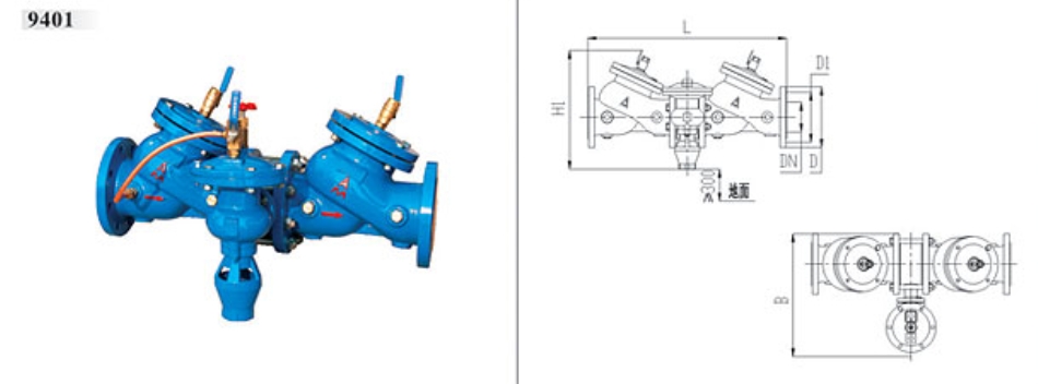 腾博tengbo9885官网防污隔断阀 (倒流防止器)9401结构图