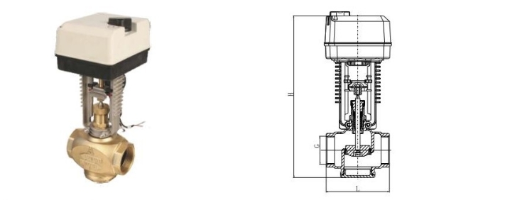 腾博tengbo9885官网流量调节电动温控阀9623结构图